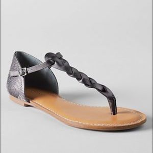 Silver Braided Sandals